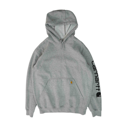 Gray Solid Hoodie Pullover