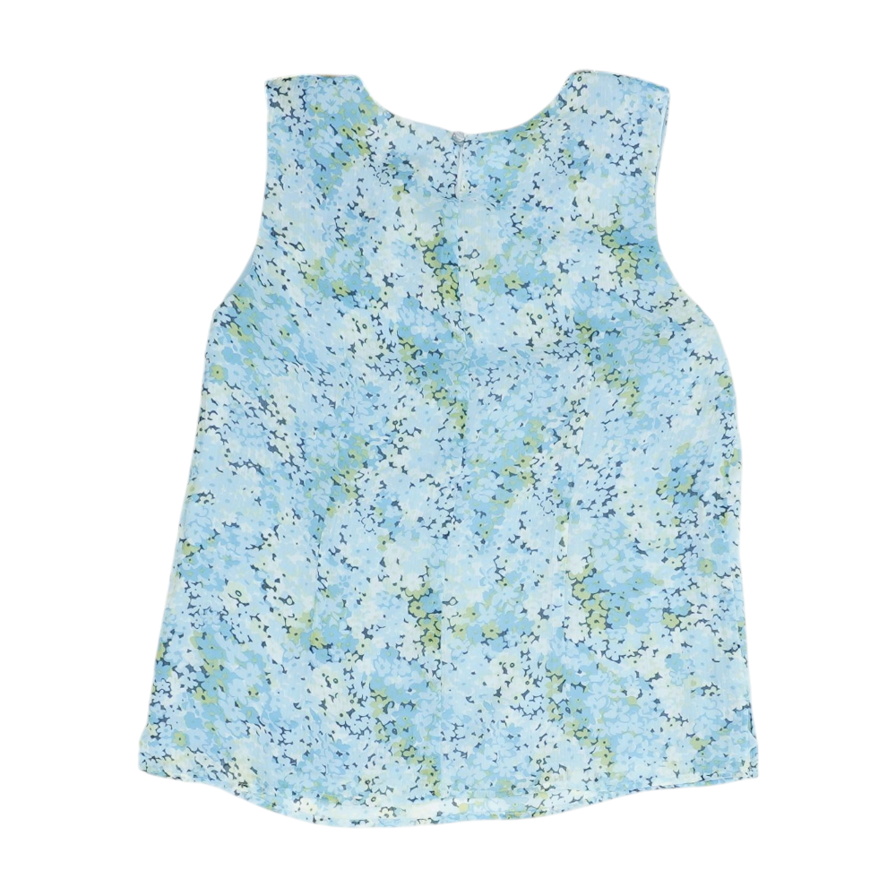 Blue Petite Floral Blouse