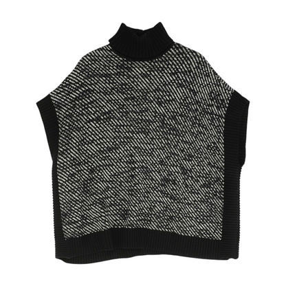 Black Print Pullover Sweater