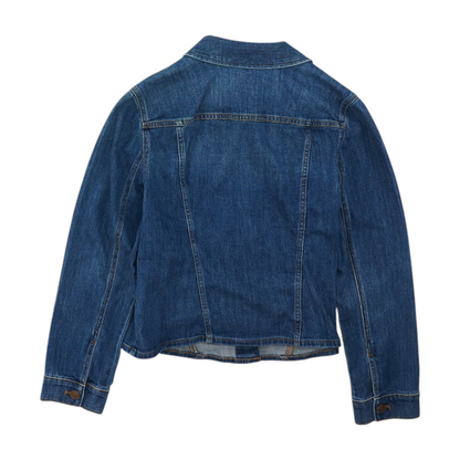 Blue Solid Denim Jacket