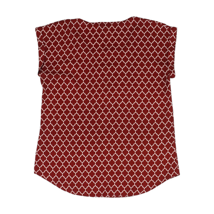 Red Geometric Blouse