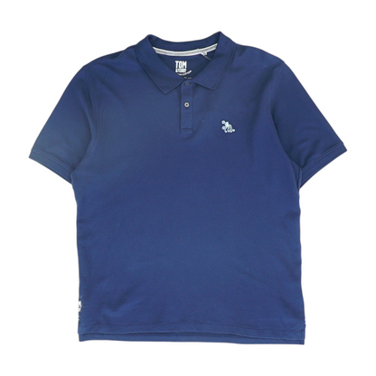 Navy Solid Short Sleeve Polo