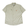 Beige Solid Outdoor Button Down