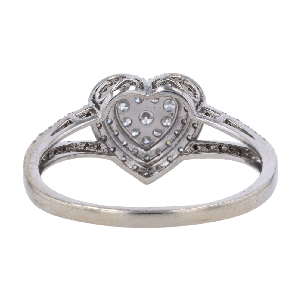 1/5 ctw 10K White Gold Lab Grown Diamond Fashion Ring
