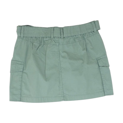 Olive Solid Midi Skirt