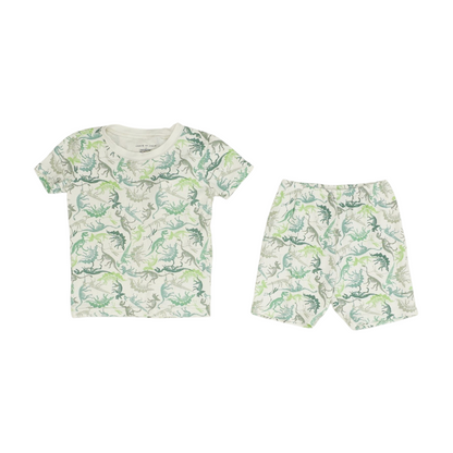 Green Graphic Short Sleeve Set