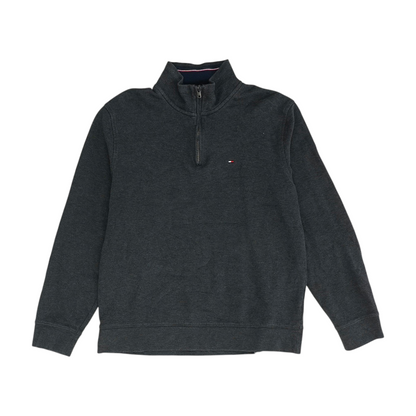 Charcoal Solid 1/4 Zip Pullover