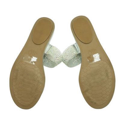 Silver Flat Sandals