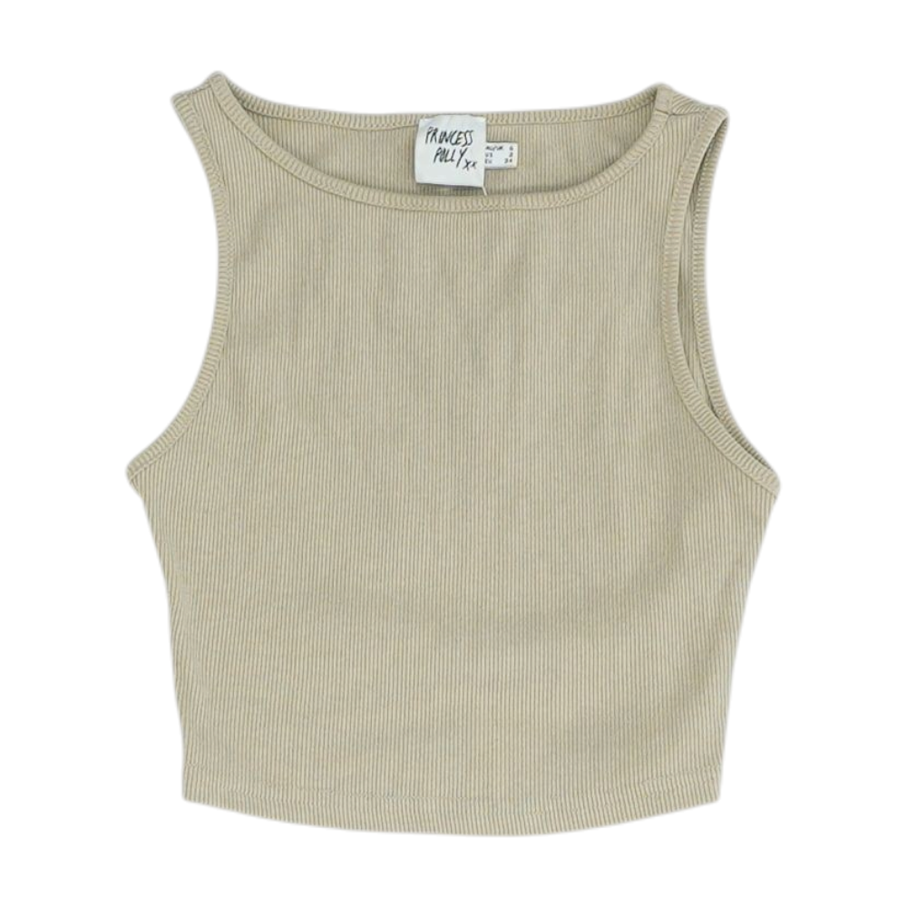 Tan Cropped Blouse