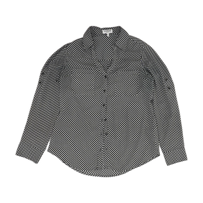 Black Polka Dot Button Down