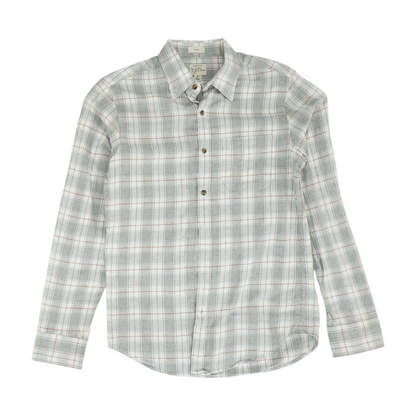 Gray Plaid Long Sleeve Button Down