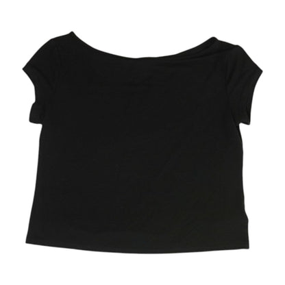 Black Cropped Knit Top