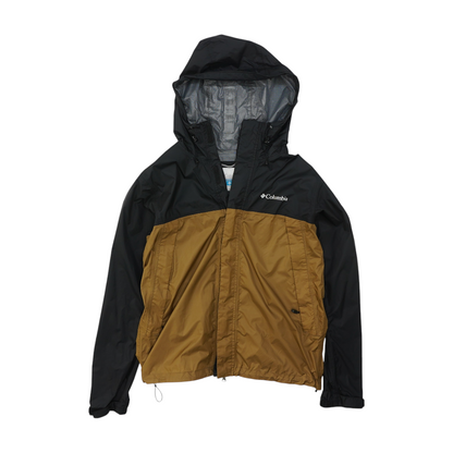 Brown Color Block Rain Jacket
