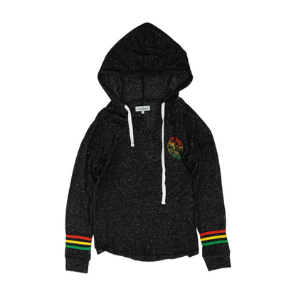 Black Abstract Hoodie Pullover