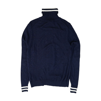 Navy Solid Pullover Sweater