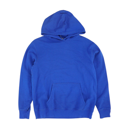 Blue Solid Hoodie Pullover