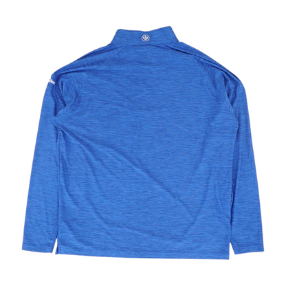 Blue Solid 1/4 Zip Pullover