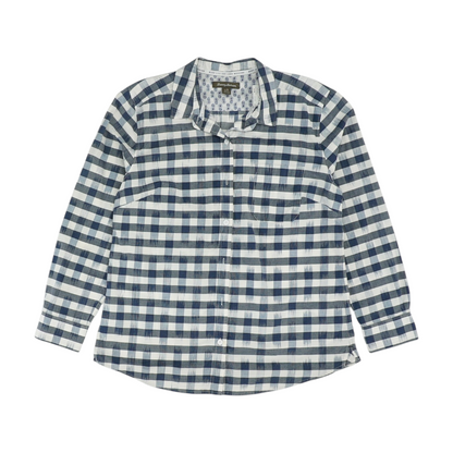 Navy Plaid Button Down