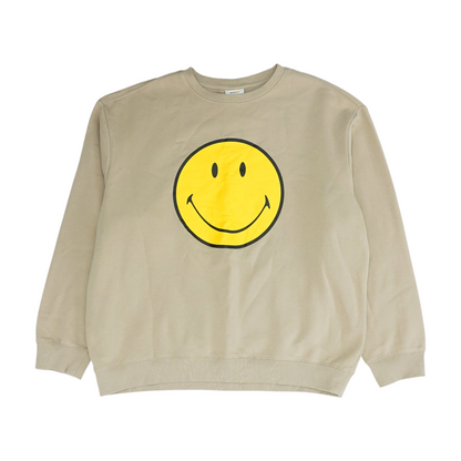 Tan Solid Sweatshirt Pullover