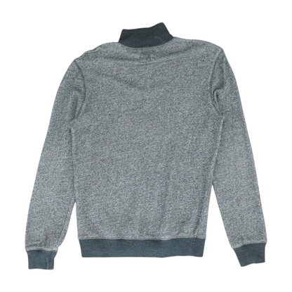 Gray Solid 1/4 Zip Sweater
