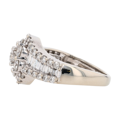 1 1/3 ctw 10K White Gold Diamond Fashion Ring