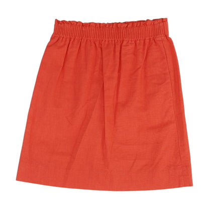 Coral Solid Midi Skirt
