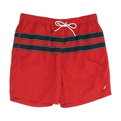 Red Color Block Swim Bottom
