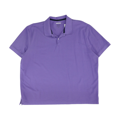 Purple Solid Short Sleeve Polo