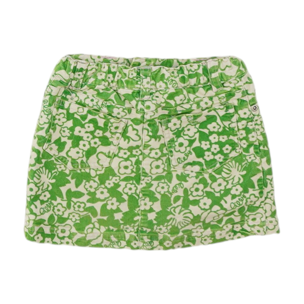 Green Floral Skort