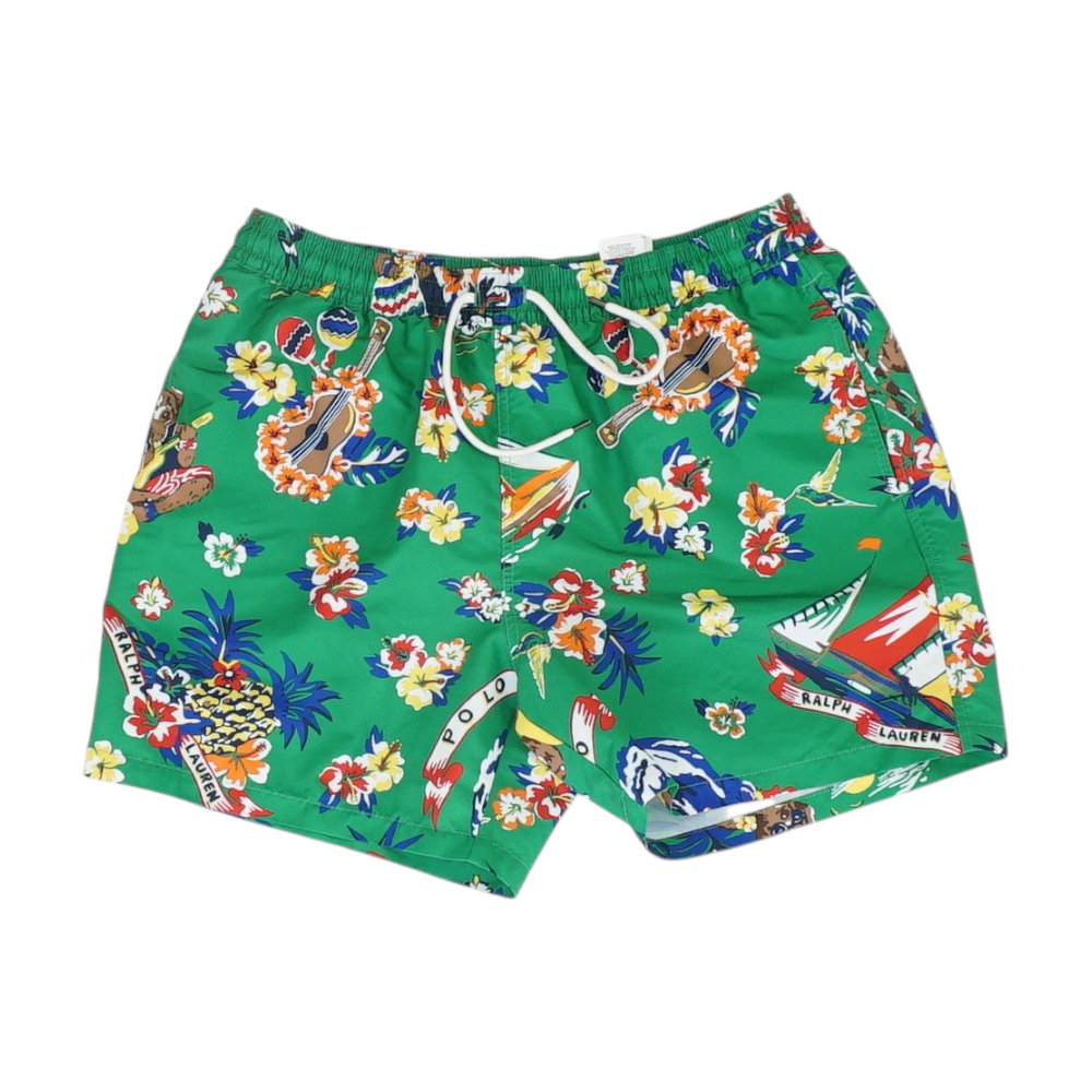 Green Graphic Swim Bottom