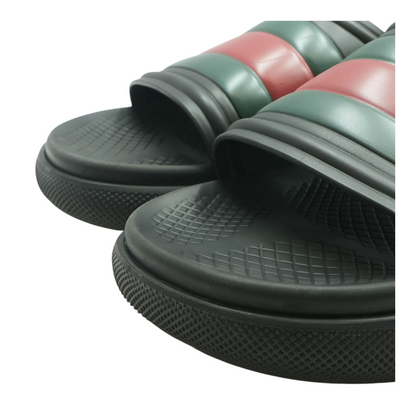 Black Web Slide Sandal