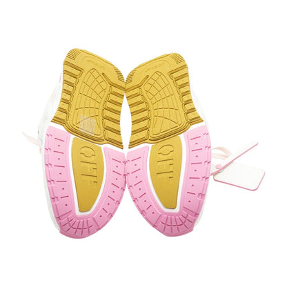 White - Pink Kick Off Mesh Sneakers