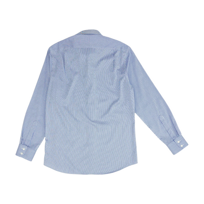 Blue Houndstooth Long Sleeve Button Down