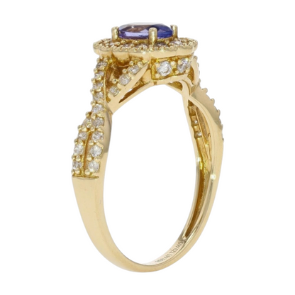 3/4 ctw 14K Yellow Gold Tanzanite Fashion Ring
