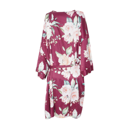 Maroon Floral Robe