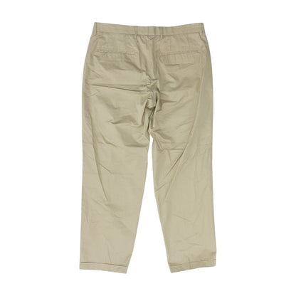 Tan Solid Dress Pants
