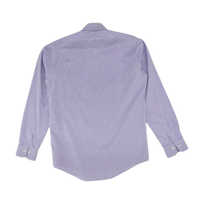 Purple Check Long Sleeve Button Down