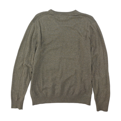 Gray Solid Pullover Sweater