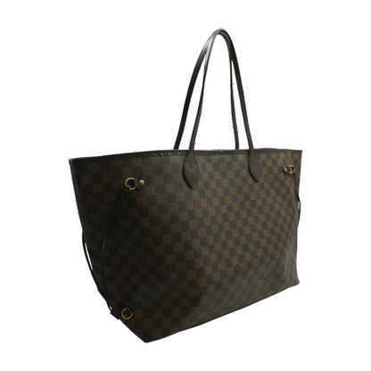 Brown Neverfull GM in Damier Ebene Canvas