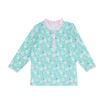 Green Floral Blouse