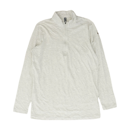 Gray Solid 1/4 Zip Pullover