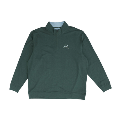 Green Solid 1/4 Zip Pullover