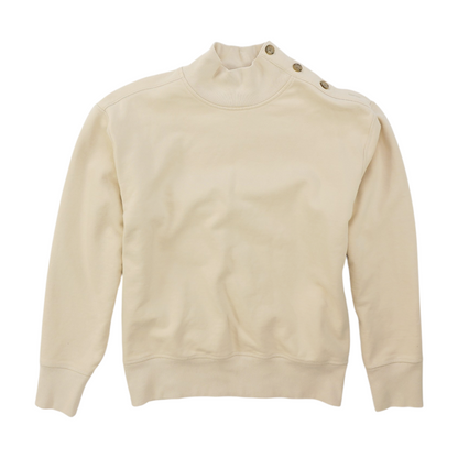 Beige Solid Sweatshirt Pullover