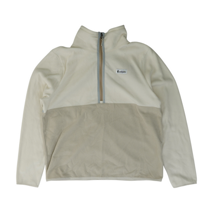 Ivory Color Block 1/4 Zip Pullover