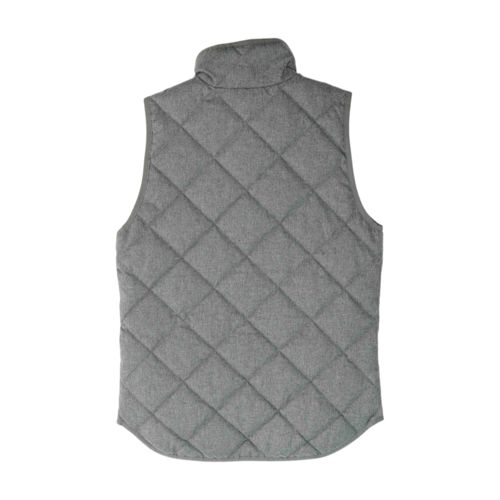 Gray Solid Casual Vest