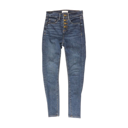 Navy Solid High Rise Skinny Leg Jeans