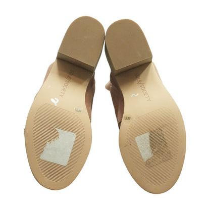 Mauve Block Heel Sandals