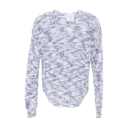 Blue Abstract Cardigan Sweater