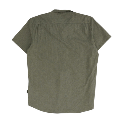 Charcoal Solid Short Sleeve Button Down