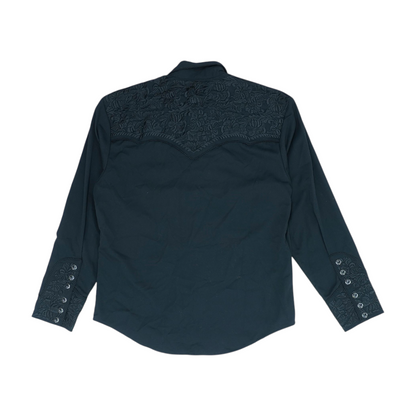 Black Floral Long Sleeve Button Down